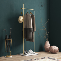 Nordic coat rack household marble hanger floor bedroom simple modern clothes rack ins light luxury hanger