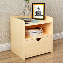 Modern simple solid wood bedside table drawer bedroom corner cabinet log glove cabinet economical storage cabinet lockers