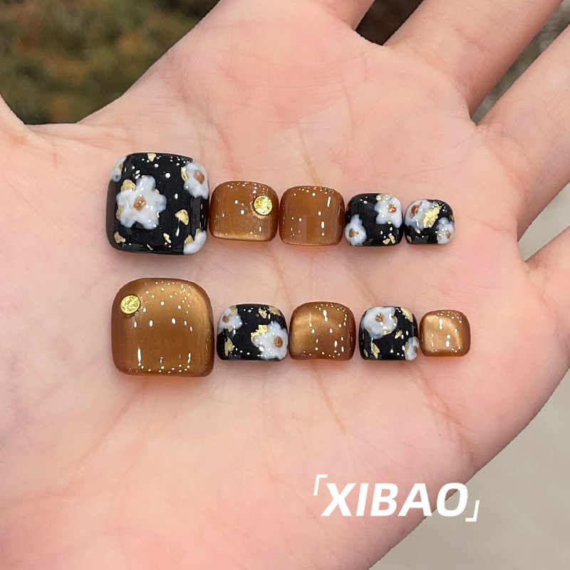 Cat-Eye Wearable Toenails, Summer Handmade Whitening Wearable Nail Art, 2026 New High-End Toenail Patches Cat-Eye Wearable Toenails, Summer Handmade Whitening Wearable Nail Art, 2026 New High-End Toenail Patches