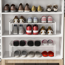 Shoe cabinet partition shelf layered storage artifact space saving partition shoe storage shelf built-in compartment partition