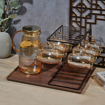 Nordic living room rectangular tray household Tea Cup tray tea tray water cup tea set drain tray light luxury