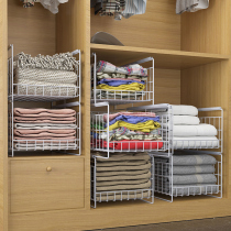 Wardrobe partition partition shelf drawer type cabinet Cabinet clothes clothes storage rack wardrobe partition finishing storage rack