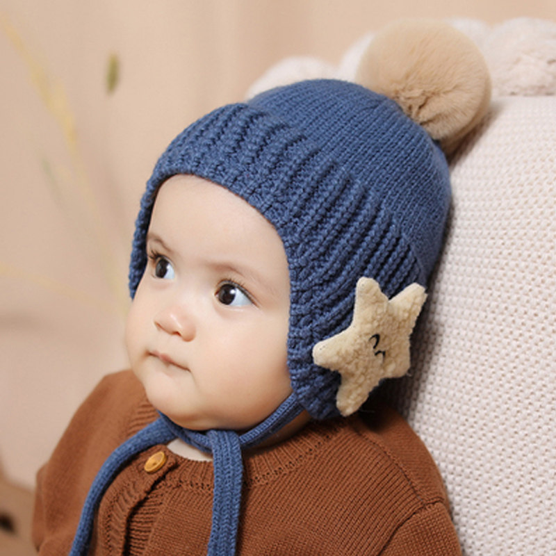 Baby Protective Ear Hat Autumn Winter Boy Hair Line Hat Cute 1-3 Year Old 2 Children Winter Gush Warm Baby Cover Head