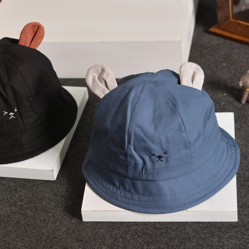 Spring autumn 6-24 month baby pure cotton cute baby hat male and female child sunscreen fisherman sunhat children pelvic hat