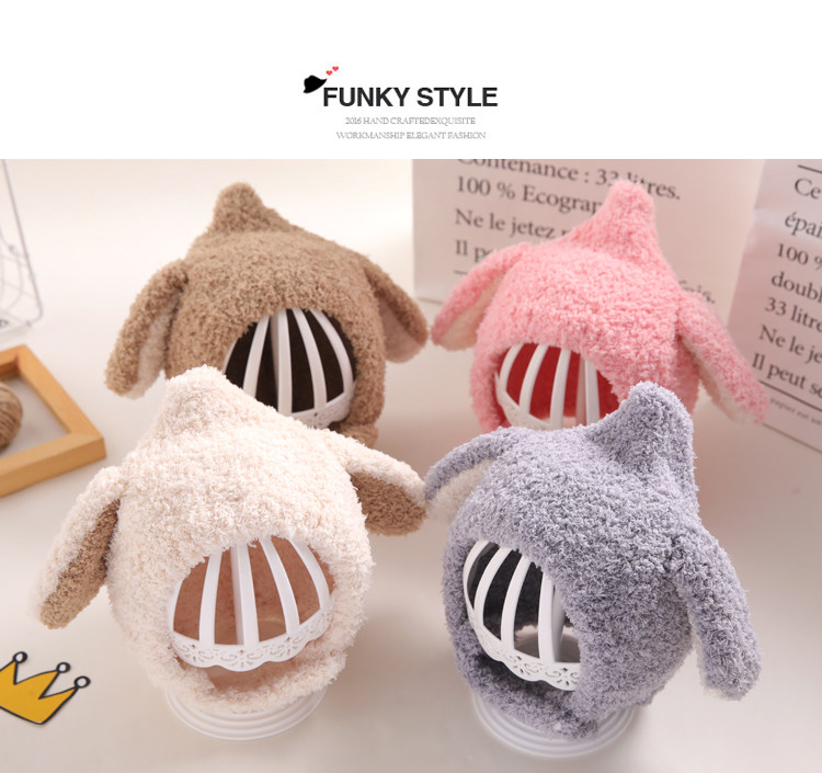 宝宝冬季帽子毛绒帽婴儿护耳帽护脸可爱超萌男女童一岁套头帽冬天详情1