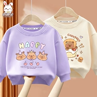 【Соблюдайте кожу и мягкую толстовку с двумя частями】 Purple Happy Kapi_5+Beige Dessert Pickup_5