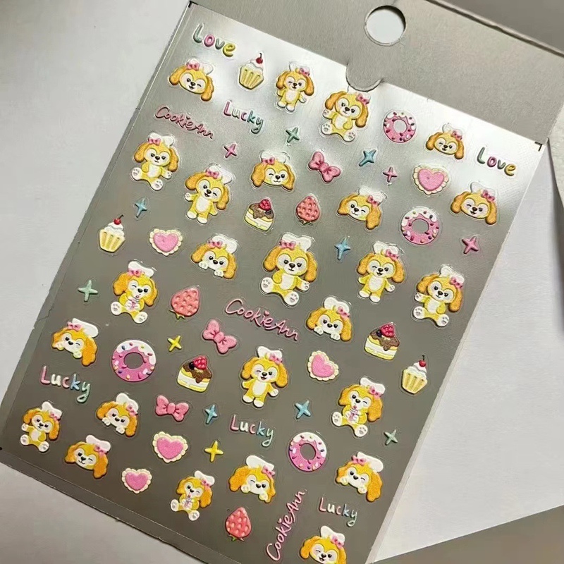 Cute Cartoon Nail Stickers Tomoni Flat Japanese Style Adhesive Trendy New Nail Stickers Decoration Polaroid Stickers