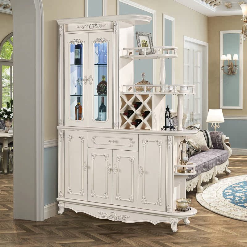 European-style wine cabinet entry entrance partition cabinet entry hall double-sided shoe cabinet living room screen cabinet room storage cabinet