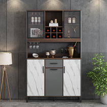 Full Solid Wood Living Room Wine Cabinet Close To Wall Minima Modern Dining Room Cabinet Glass Display Cabinet Decorated Cabinet Light Lavish Dining Side Wine Cabinet