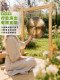 Natural Space Solid Wood Gong Stand Yoga Meditation Healing Copper Gong Opening Gong Wooden Stand Copper Gong Bracket Hanging