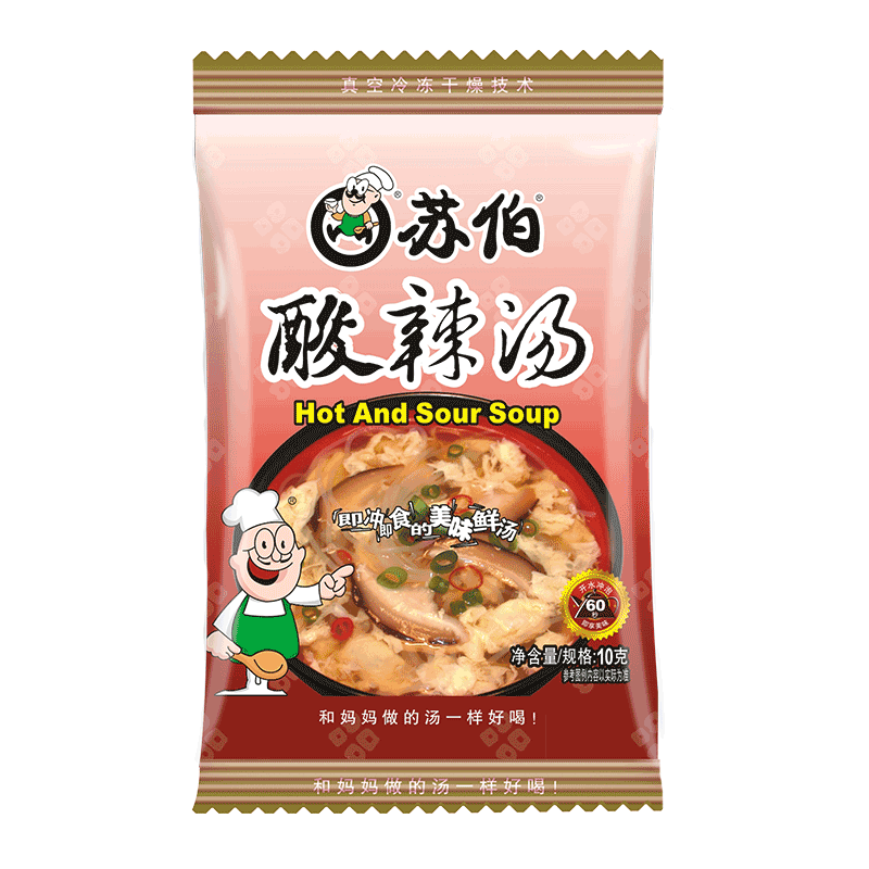 苏伯速食汤酸辣汤12克冲泡即食汤料包免煮宿舍方便速溶汤冻干汤
