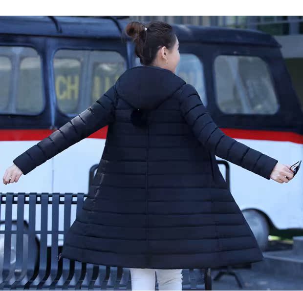Quần cotton nữ dài thời trang quần áo mùa đông mới mẹ trung niên tải phiên bản Hàn Quốc tự tu dưỡng áo khoác cotton áo khoác thủy triều mẫu váy liền cho tuổi 40