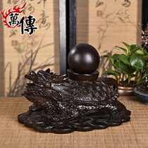 Ebony wood carving Dragon turtle play beads ornaments Xuanwu decorations mahogany crafts gifts home furnishings business gifts