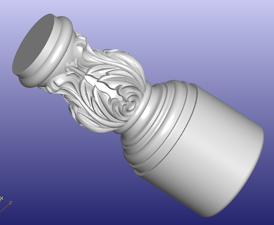 Clothing Cap Rack Middle Column STL Format Three-dimensional Solid Reliefs Figure Eurostyle Pillar Wood Carved Pen Fixed