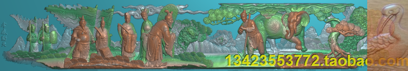 Engraving Picture Sweep Map Grey figure Ancient figure Elephant Man Courtesy Window head embossed with hand deep engraving