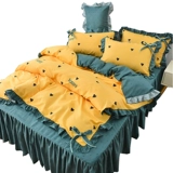 Шелковый комплект, покрывало, простыня, шелковистый пододеяльник для школьников, 4 предмета, скандинавский стиль, европейский стиль, 3 предмета