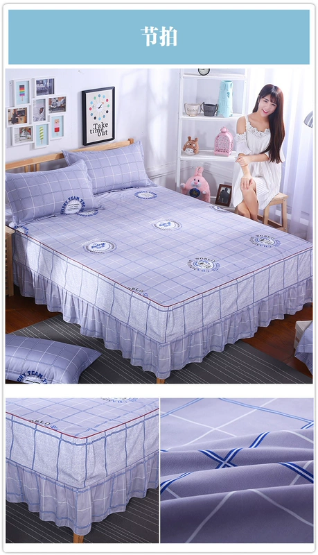 Ou Hui Ya Simmons Giường Cover Bed Set Bed Dress Độc Mảnh Công Chúa Tấm Ga Trải Giường Tấm 笠 1.8 1.5 2.0 m drap giường có viền