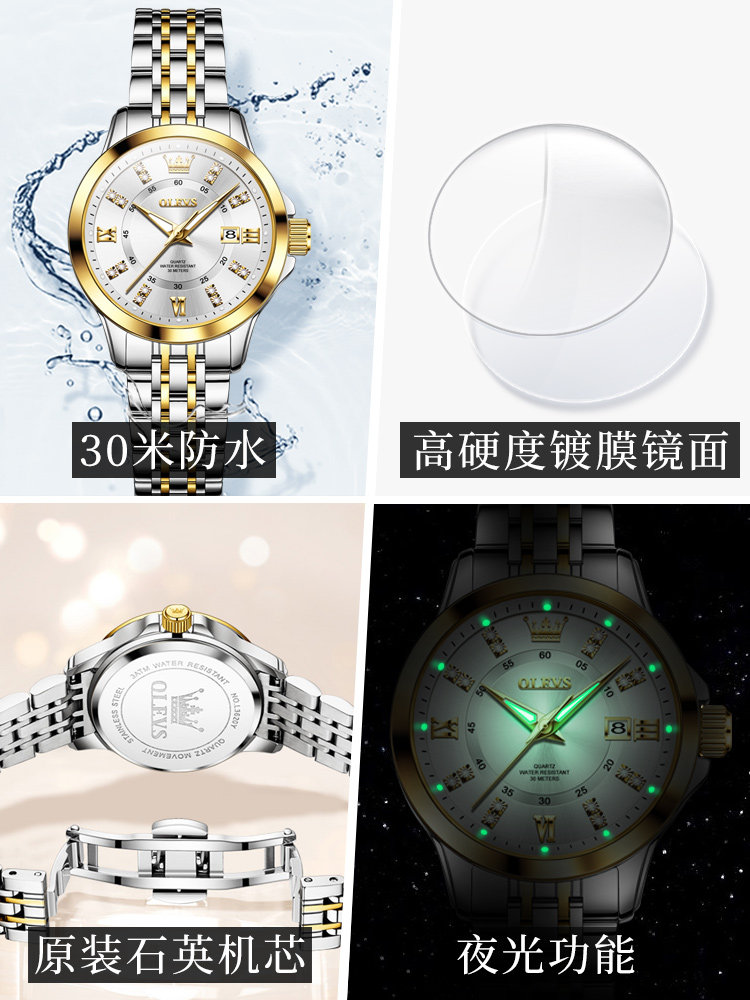 2025 Swiss Famous Brand New Women's Watch, Women's Mechanical Watch, Fully Automatic Genuine Fashion Quartz Watch, Waterproof Luxury Watch