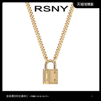 (Wang Yuan Song Yan Fei same model) RSNY small lock necklace female ins tide sexual cold wind choker