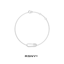  RSNY pin bracelet female sterling silver European and American temperament net red ins simple niche design cold wind