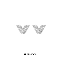  RSNY V-shaped letter earrings 2020 new simple female small European and American fashion trend earrings