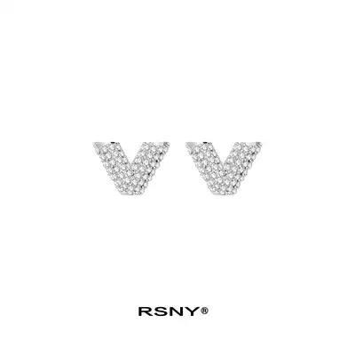 RSNY V-shaped letter studs 2020 new simple women small European and American fashion trend earrings