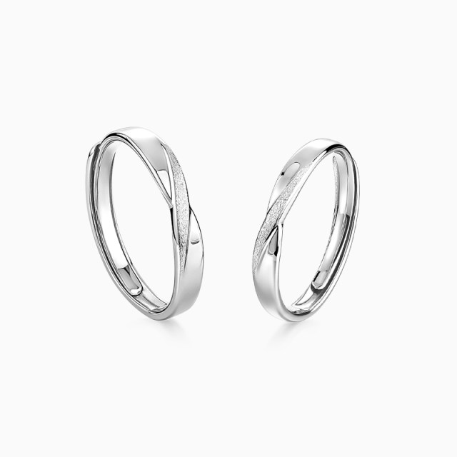 Catiro Couple Ring 925 Silver Pair of Plain Ring Niche Design 2024 New Birthday Gift for Girlfriend