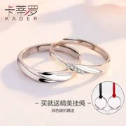 Couple nhẫn một cặp người đàn ông và phụ nữ sterling silver ring Nhật Bản và Hàn Quốc thiết kế ban đầu đơn giản sống thời gian thời gian ...
