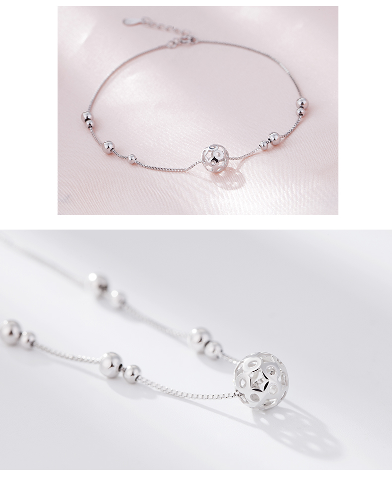 Vòng chân bằng bạc 925 sterling vòng chân nữ bạn gái sinh viên retro retro Nhật Bản và Hàn Quốc của chuỗi chân tùy chỉnh cá tính tươi đơn giản vòng đeo chân cho nữ
