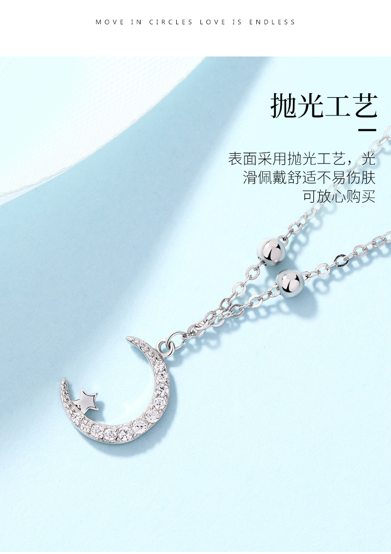 Katillo Stars Series 2018 Mới 925 Sterling Silver Cá tính Vòng chân Nữ Hàn Quốc Sinh viên đơn giản Sen Retro các mẫu lắc chân bạc nữ đẹp