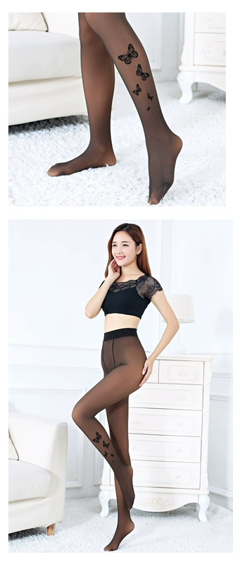 Mùa thu và mùa đông quần legging giả thịt cộng với nhung một quần dày quần lửng thực sự trong suốt mẫu thắt lưng cao eo liền mạch nữ