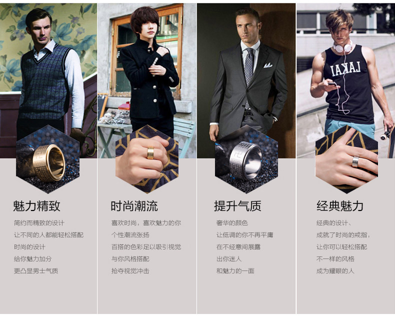 Bague homme en Acier au titane - Ref 3087780 Image 11