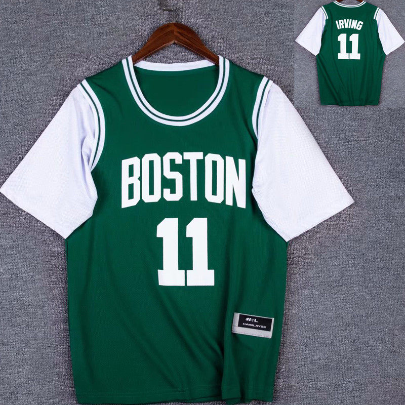 short sleeve T-shirt summer loose Korean version bf fake two banswear custom basketball student jersey men and women jersey custom