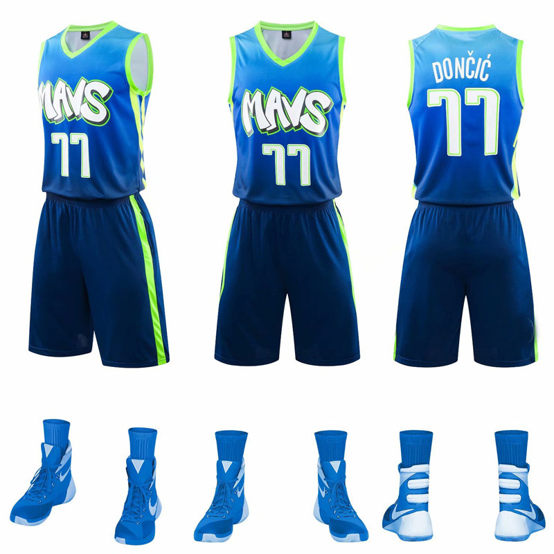bxdоnba Mavericks Lone Ranger Basketball Suit Set No. 77 Nowitzki