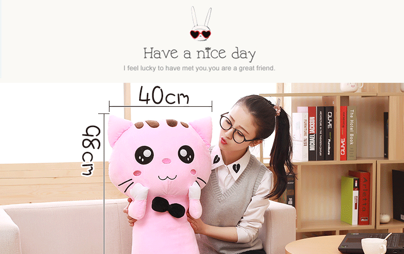 Phim hoạt hình dễ thương mèo lớn gối dài gối ngủ gối giường sofa đệm đôi học sinh trở lại gối ôm kèm chăn