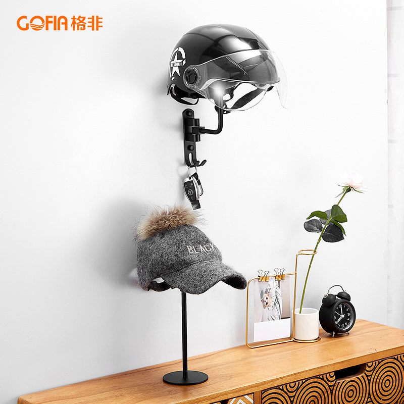 Motorcycle helmet frame wall hanging helmet rack clothes hat rack storage hard hat hanger hook display rack landing