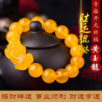 Lucky transporter Pixiu hand string topaz bracelet for men and women lovers crystal jewelry gift