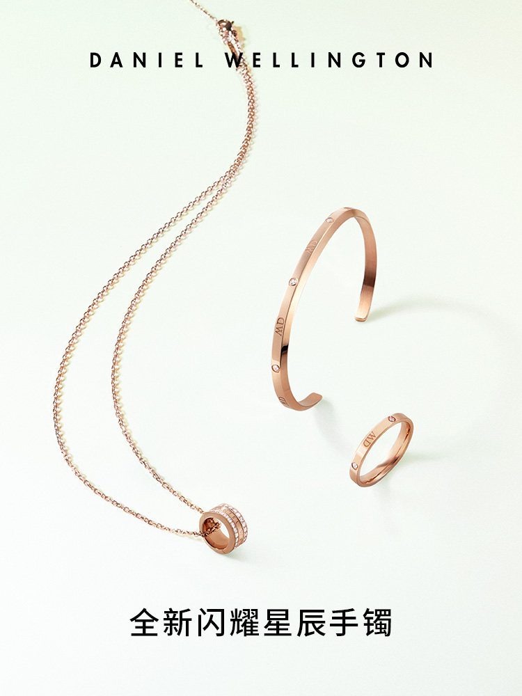 Dw Couple Bracelet Classic Series Star Rose Gold Bracelet Fashion Couple Bracelet Men's and Women's Bracelet