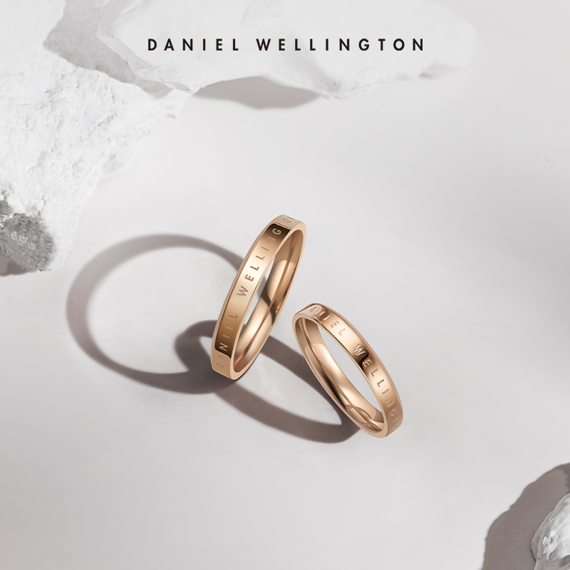 【520礼物】dw戒指情侣款 CLASSIC系列玫瑰金色对戒 丹尼尔惠灵顿