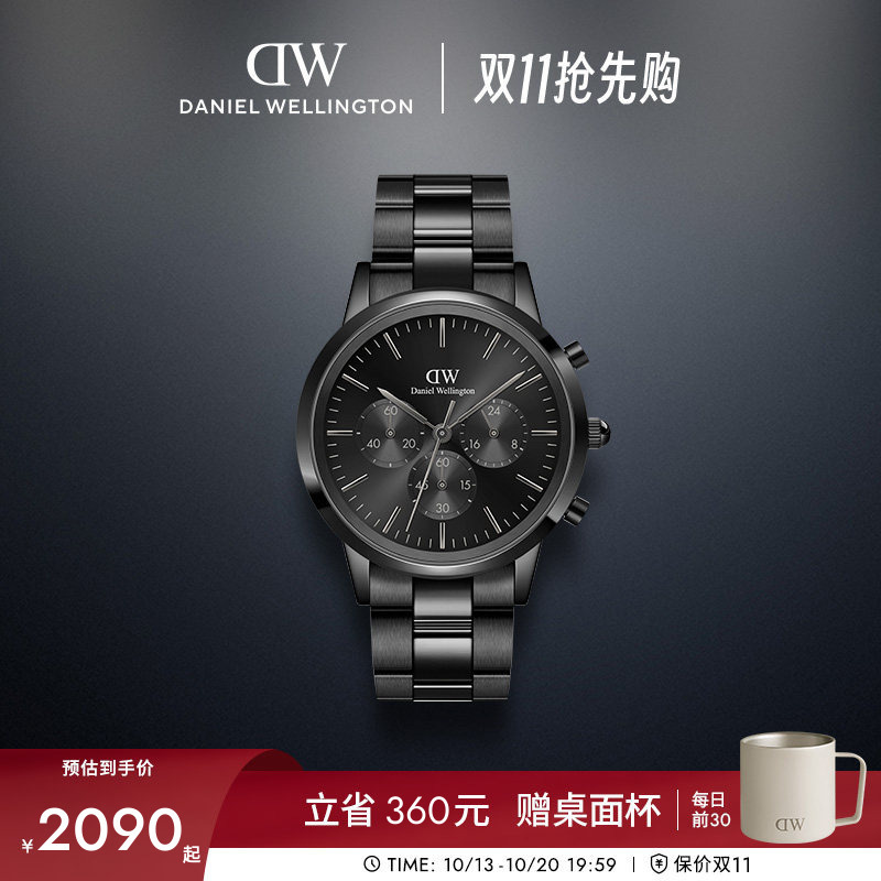 Dw Men's Watch Iconic Three-Eye Chronograph Stainless Steel Quartz Watch Business Men's Watch Gift for Boyfriend Niche Men's Watch Dw Men's Watch Iconic Three-Eye Chronograph Stainless Steel Quartz Watch Business Men's Watch Gift for Boyfriend Niche Men's Watch