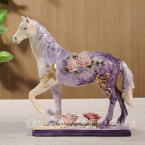 European-style ceramic horse ornaments porch living room TV cabinet ornaments academic birthday gifts home accessories