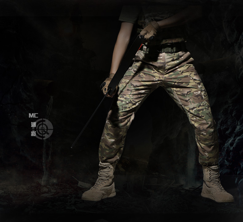 Cqb quân đội fan may mặc MC tất cả các địa hình ngụy trang quần nhiều túi quần cp ngoài trời chiến thuật quần nam - Những người đam mê quân sự hàng may mặc / sản phẩm quạt quân đội mũ lông bộ đội