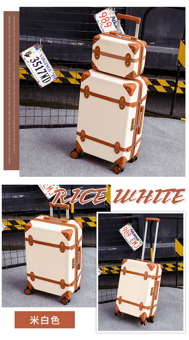 Retro sinh viên Hàn Quốc phiên bản của dễ thương nữ nhỏ tươi Công Chúa 24 inch hành lý phổ wheel trường hợp xe đẩy 26 inch vali túi du lịch