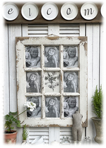 Solitude-style solid wood retro depth as old 9 holes 7 inch photo frame photo wall wall decoration nostalgic style