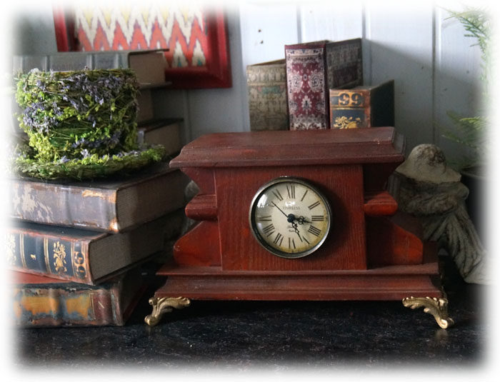 Export last order Retro old feeling Heavy solid wood desk clock Classic American country style