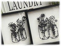 Solitude solid wood glass printed retro made of old decoration wall-mounted wall decoration nostalgia II optional