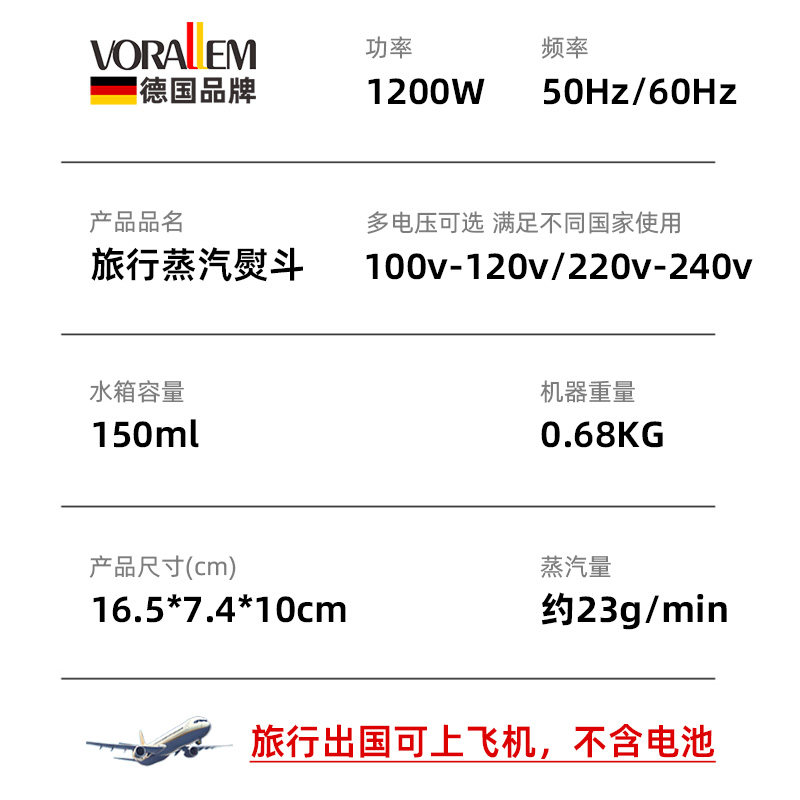 U.S., Japan, Taiwan 110V Garment Steamer, Household Small Portable Ironing Machine, Travel Handheld Steam Iron