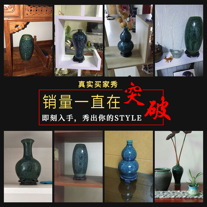 Jingdezhen blue and white antique ceramics flower flower flower bottle wine sitting room adornment Chinese handicraft furnishing articles