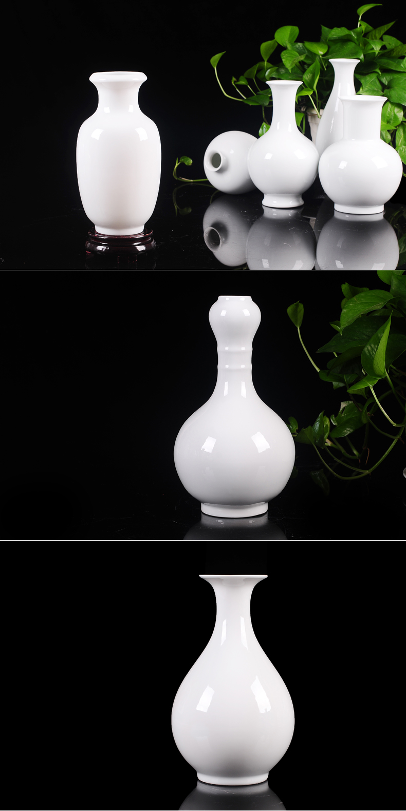 Jingdezhen ceramic vases, furnishing articles I and contracted sitting room table decorations to light tyres white floret bottle arranging flowers