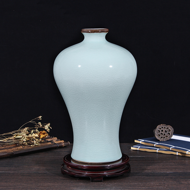 Archaize crack of jingdezhen ceramics glaze flower vase household creative Chinese sitting room adornment handicraft furnishing articles